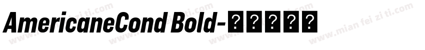 AmericaneCond Bold字体转换